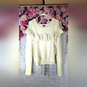 Wild fable dogbone ruffle sweater